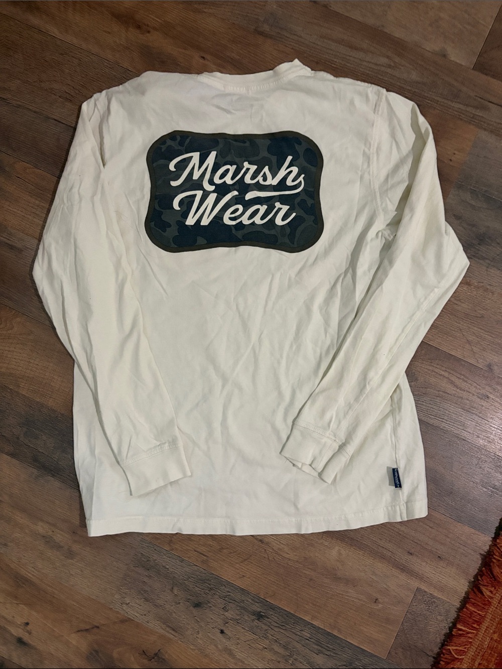 Marsh Wear Men's Long-Sleeve Cream Logo Tee